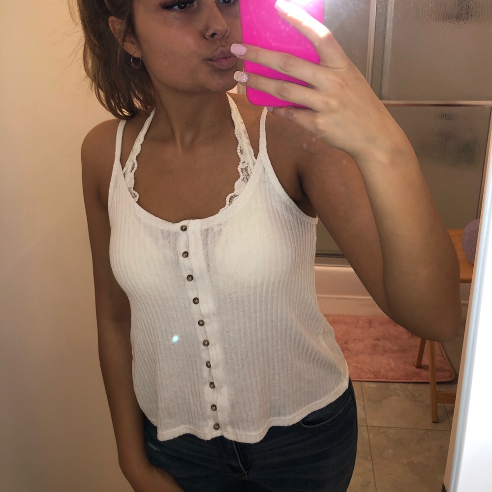 American Eagle White Tank Top